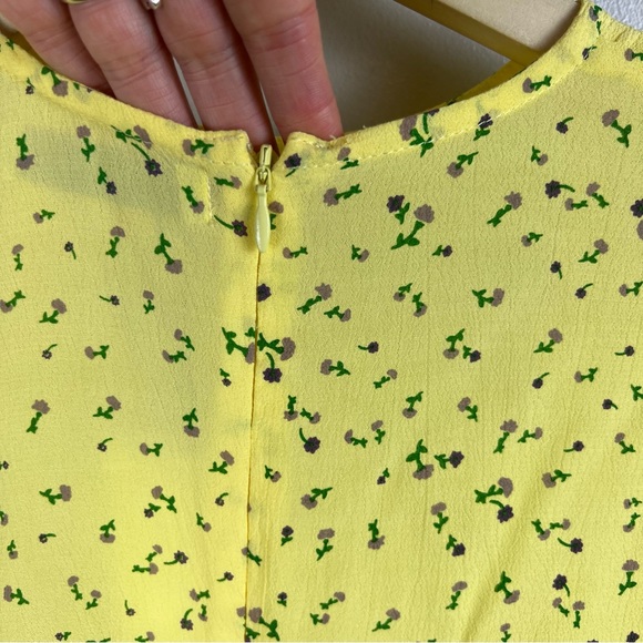 Faithfull the Brand Edwina Mini Dress Size 4 Yellow Micro Floral Brunch Date NWT - Picture 10 of 12